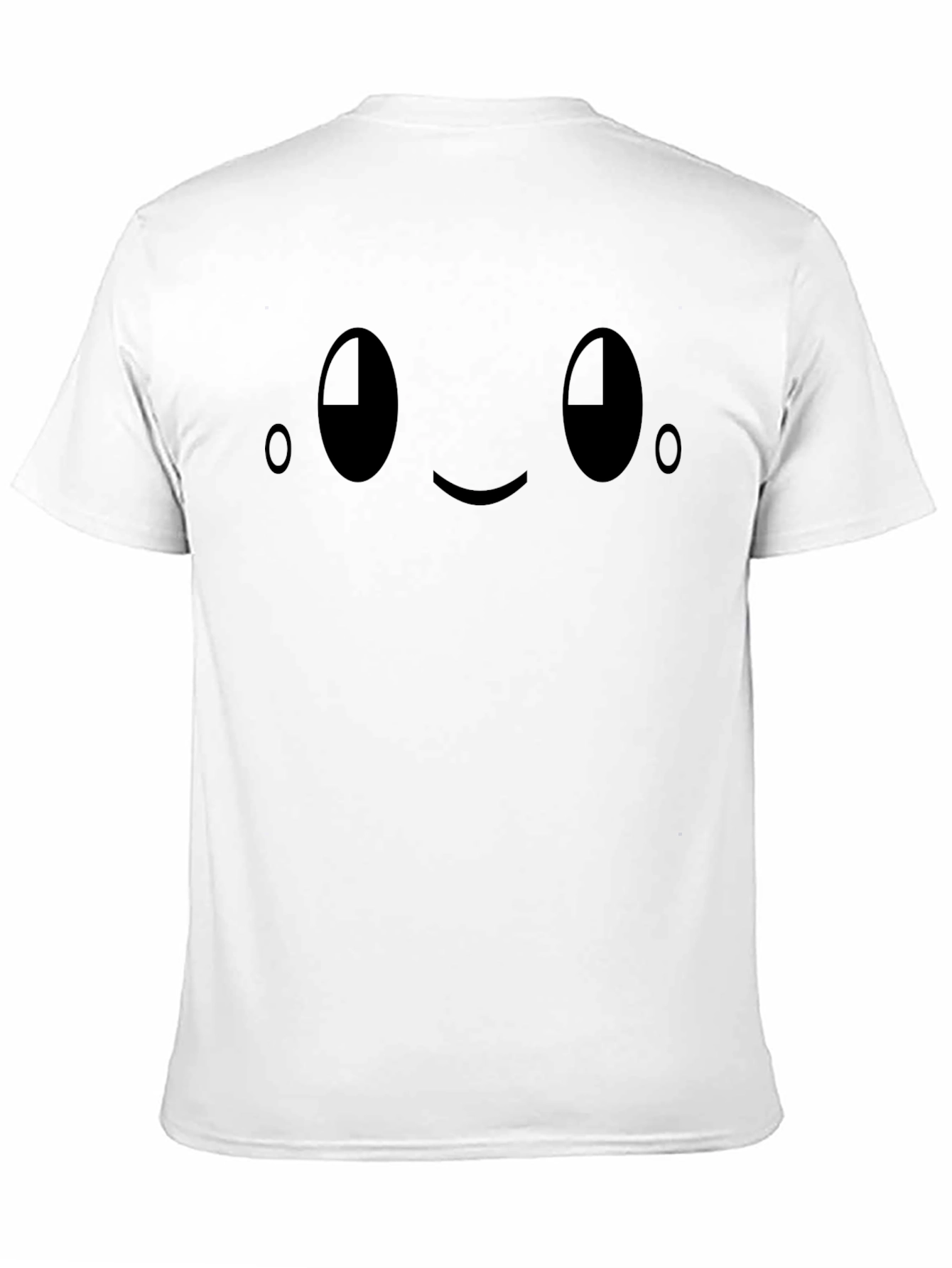 Black T-Shirt with Cute Smiley Face Graphic