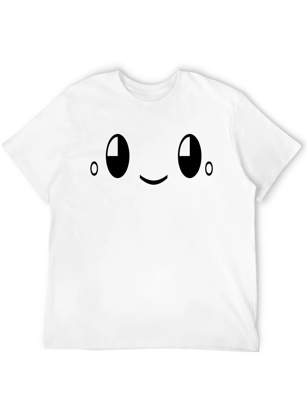 Black T-Shirt with Cute Smiley Face Graphic