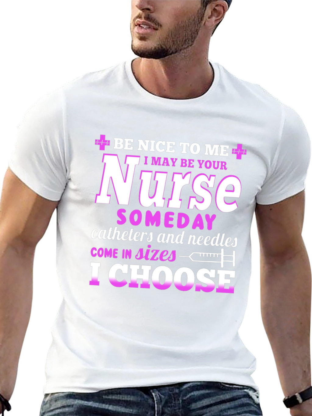 Funny Nurse T-Shirt - Be Nice to Me