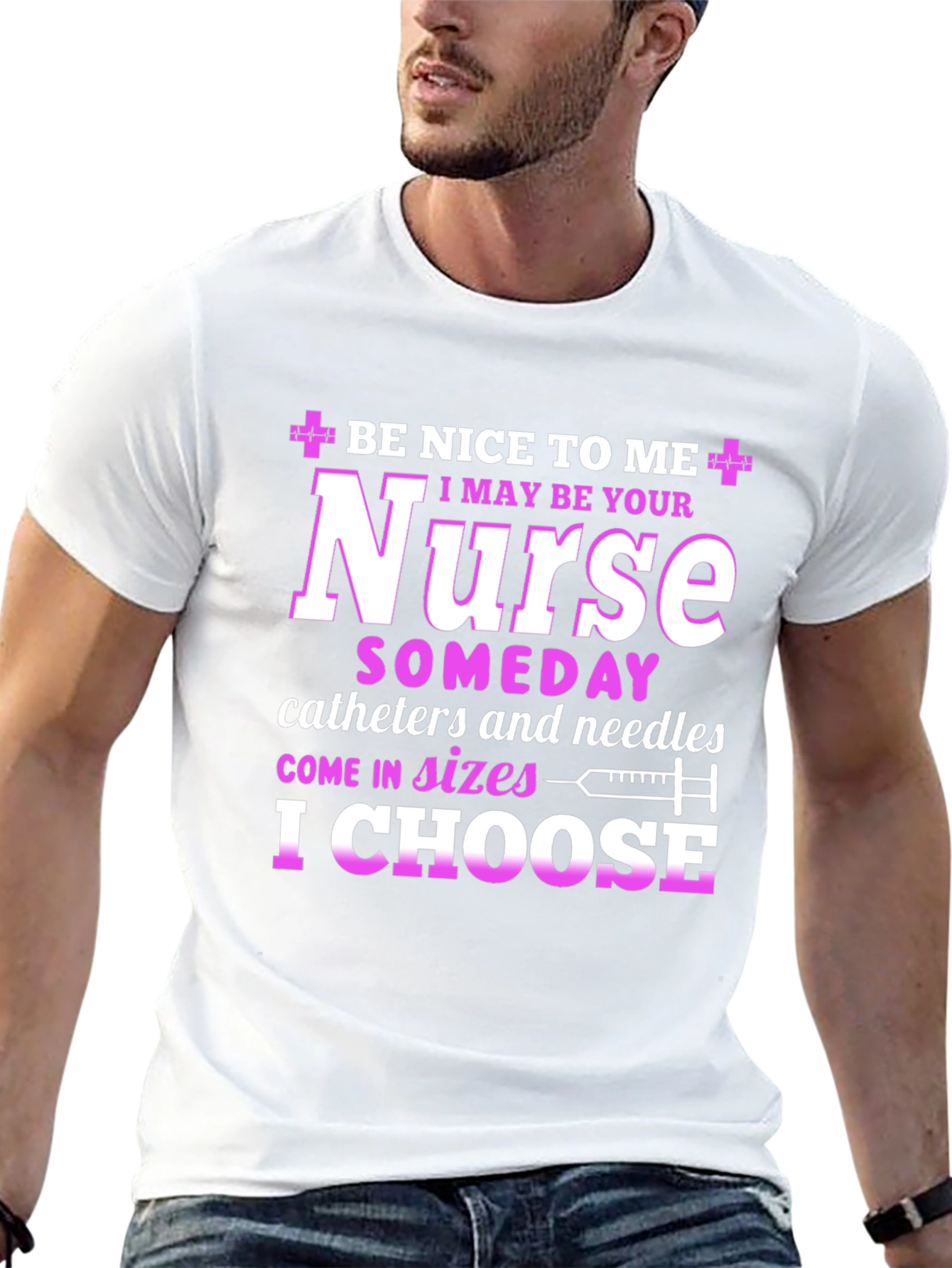 Funny Nurse T-Shirt - Be Nice to Me