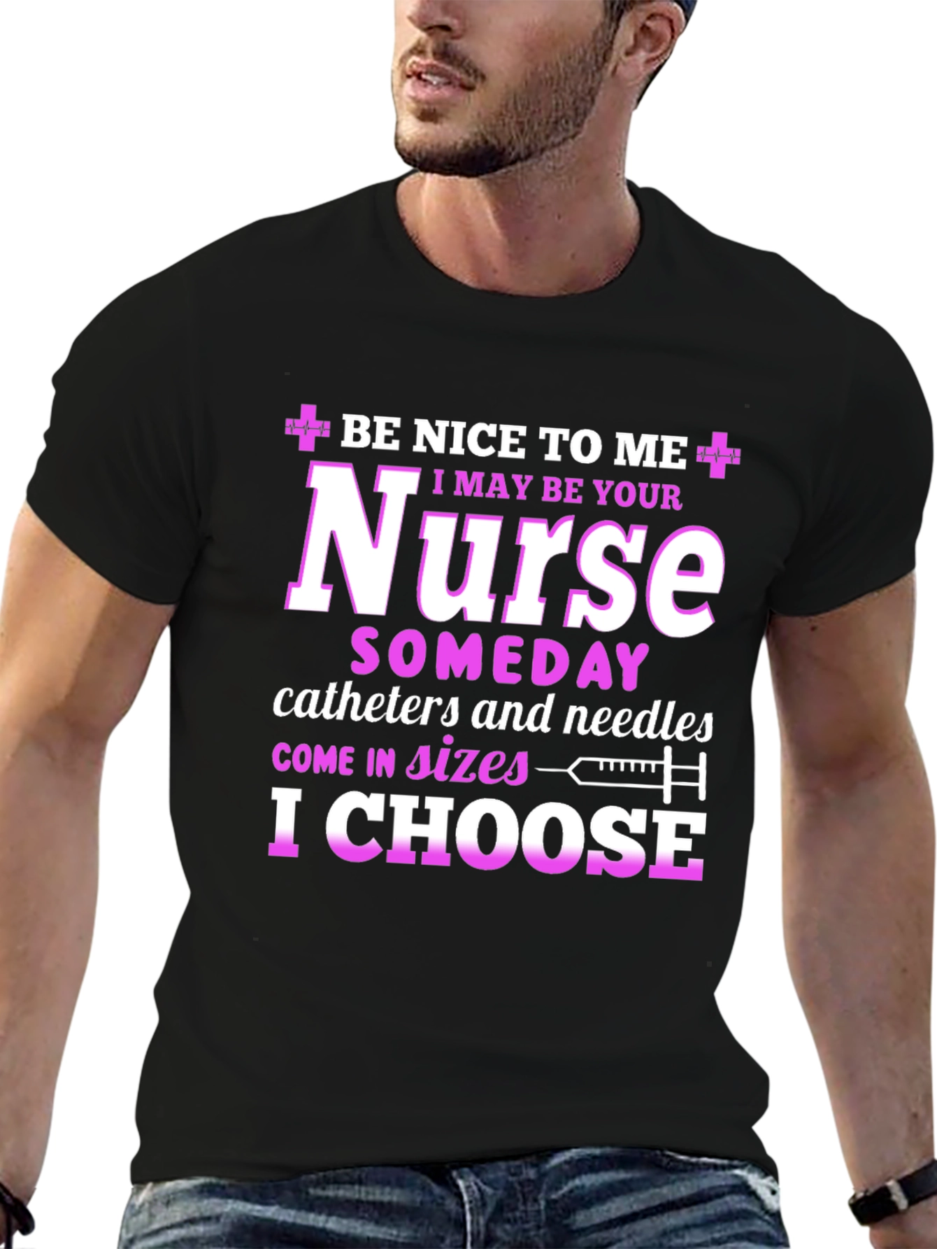Funny Nurse T-Shirt - Be Nice to Me