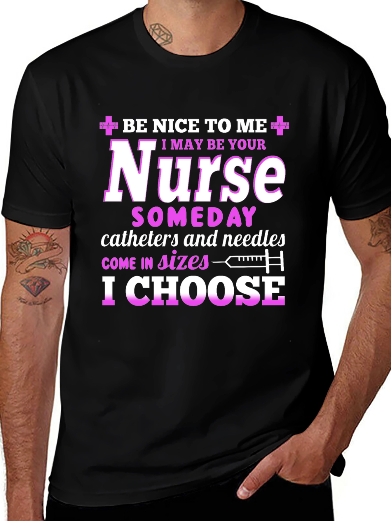 Funny Nurse T-Shirt - Be Nice to Me