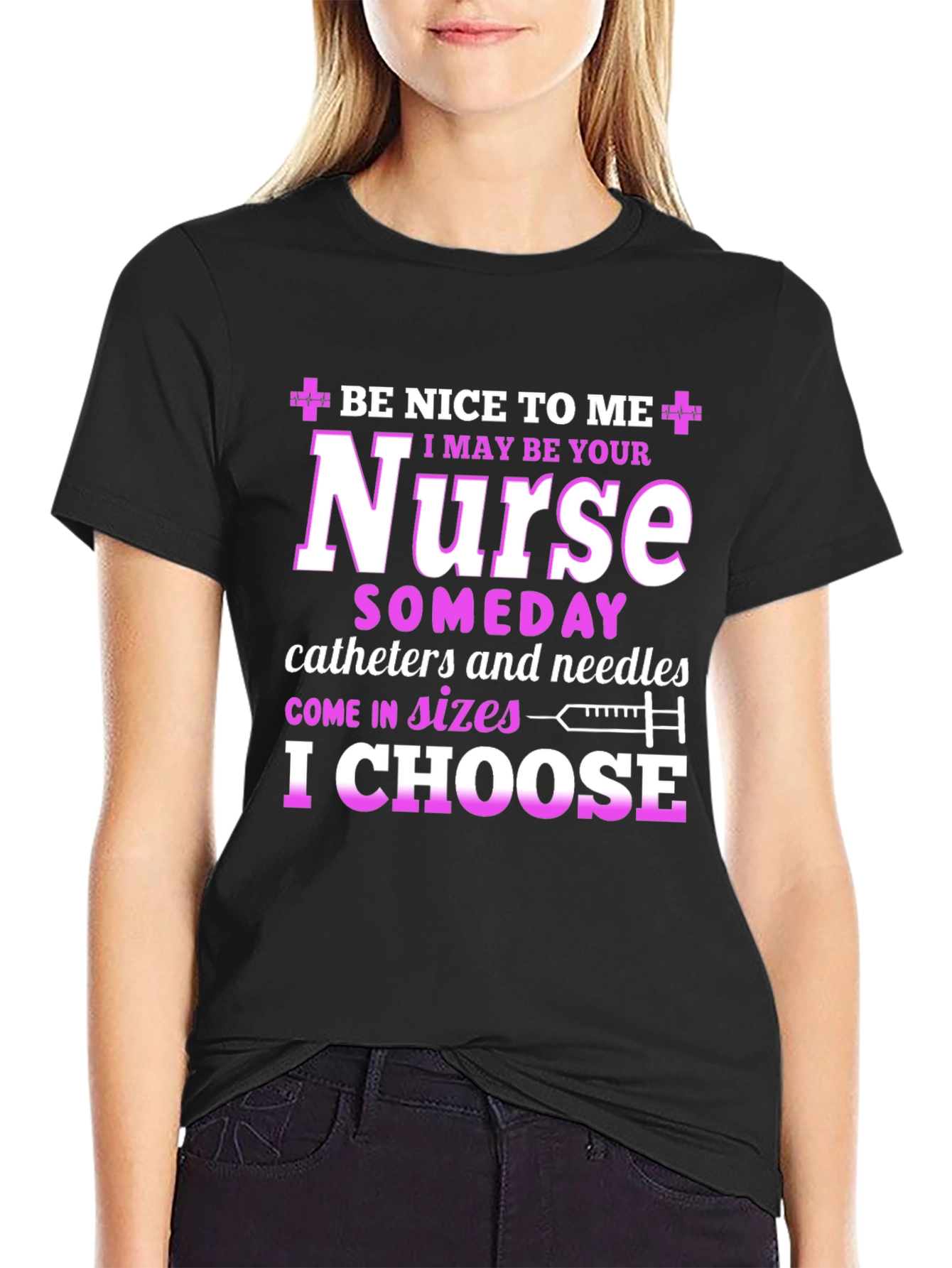 Funny Nurse T-Shirt - Be Nice to Me