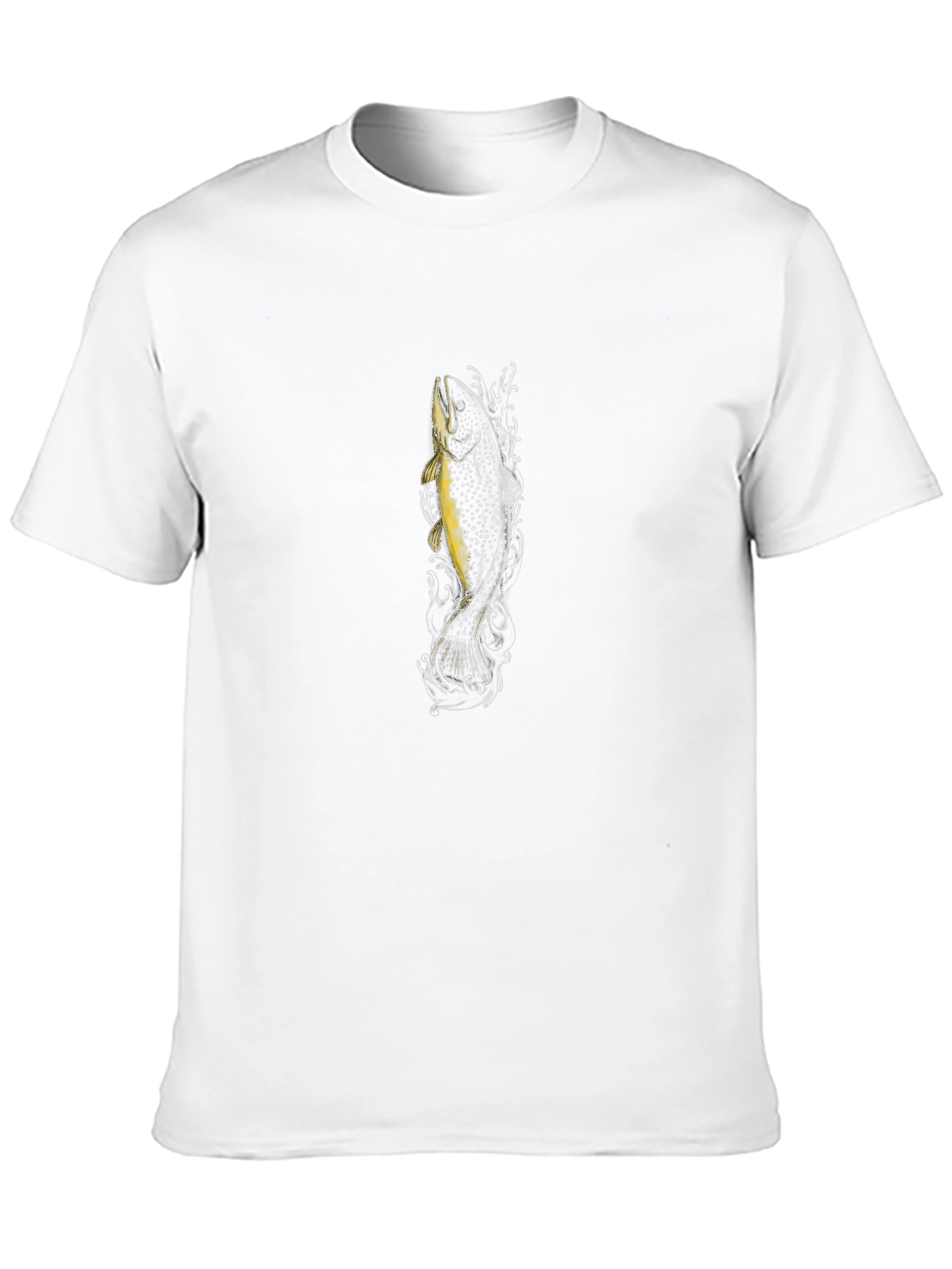Mens Black Fish Graphic T-Shirt