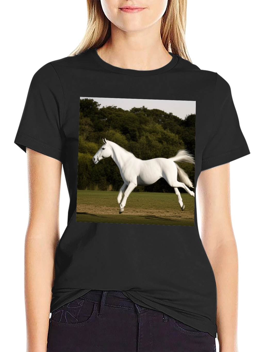White Horse Graphic T-Shirt