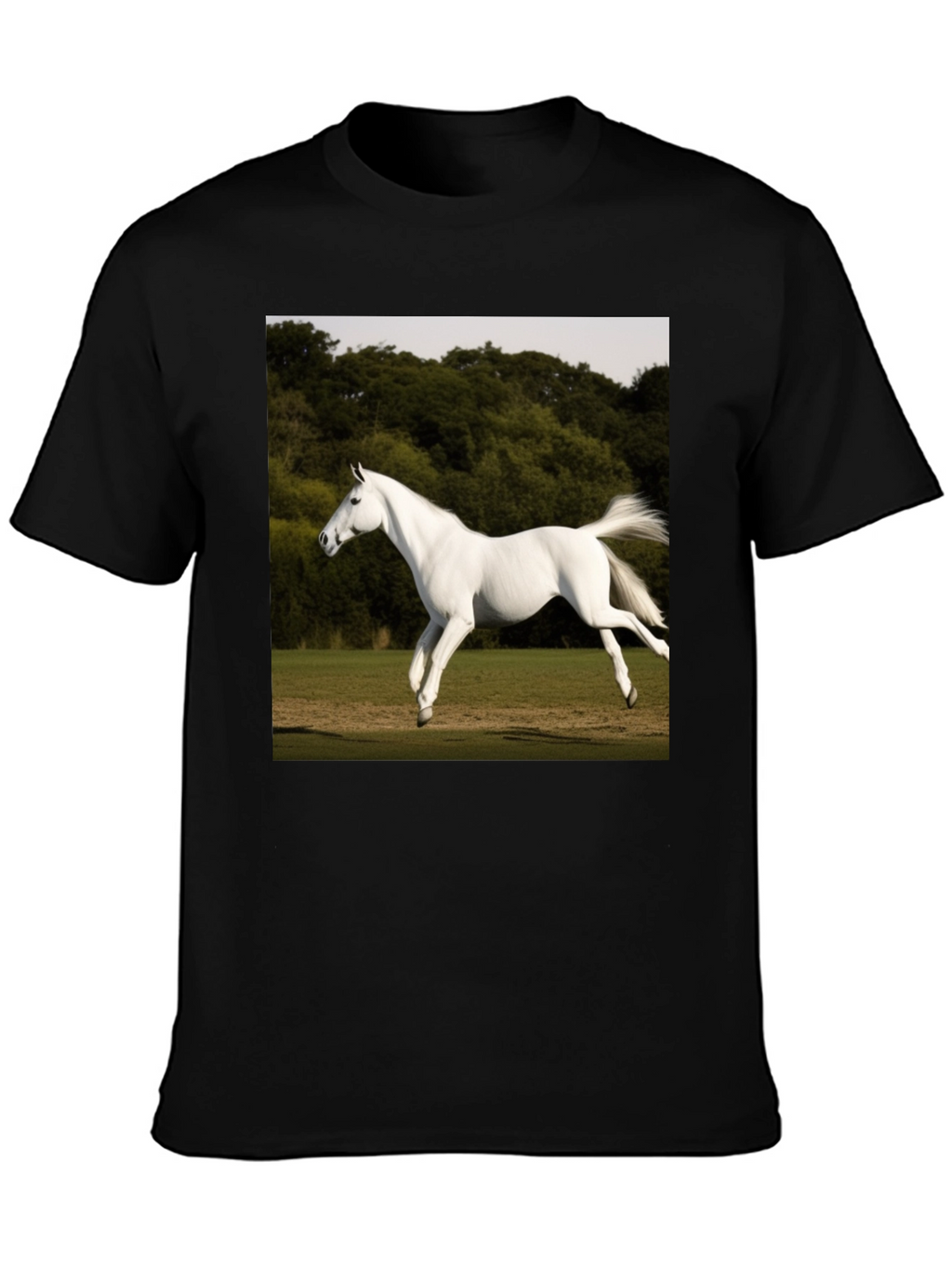 White Horse Graphic T-Shirt