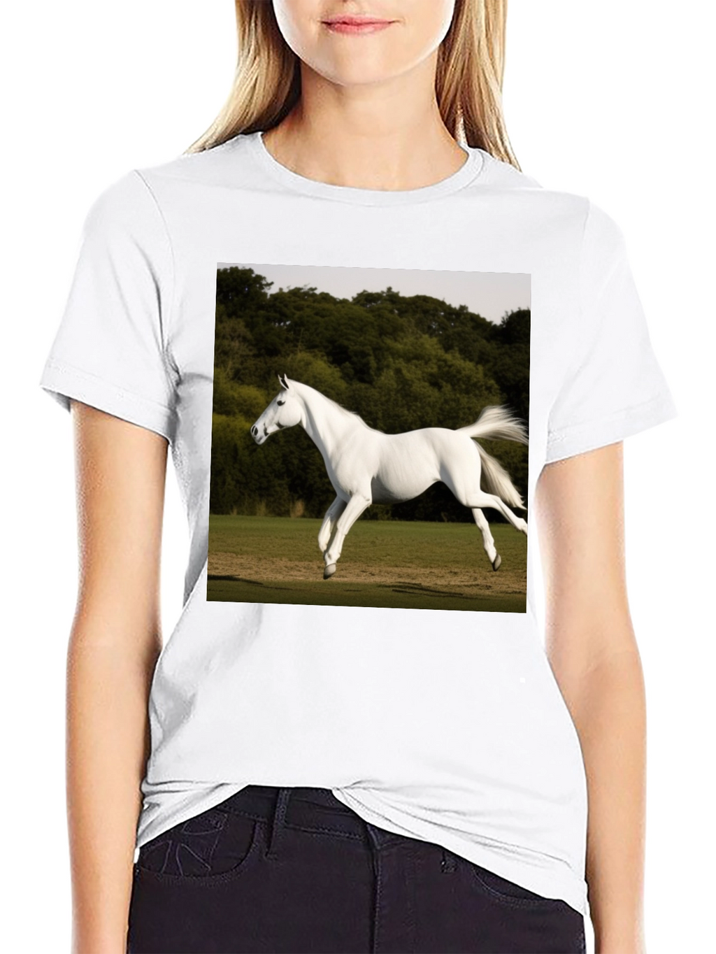 White Horse Graphic T-Shirt