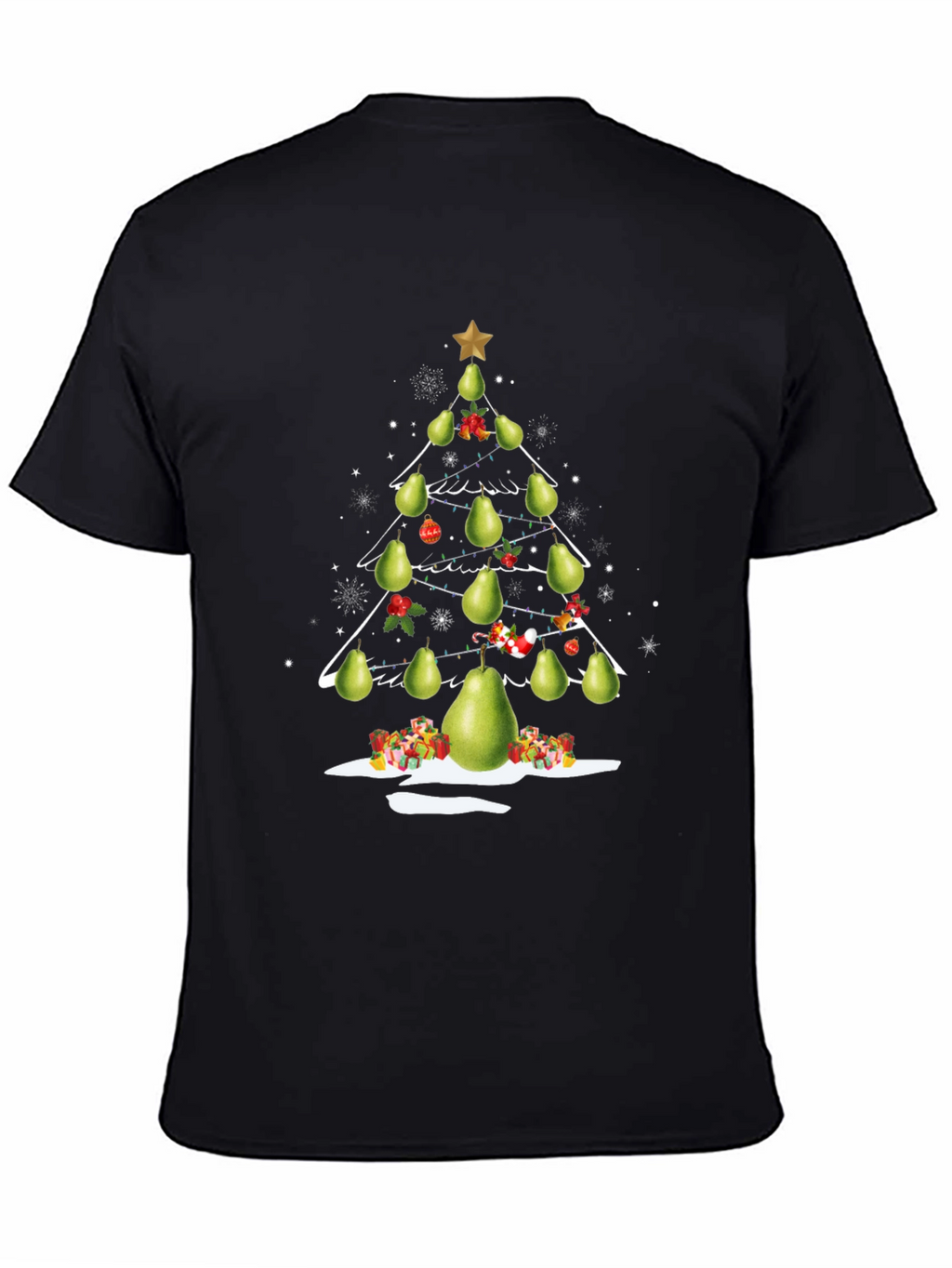 Pear Christmas Tree T-Shirt Festive Holiday Tee