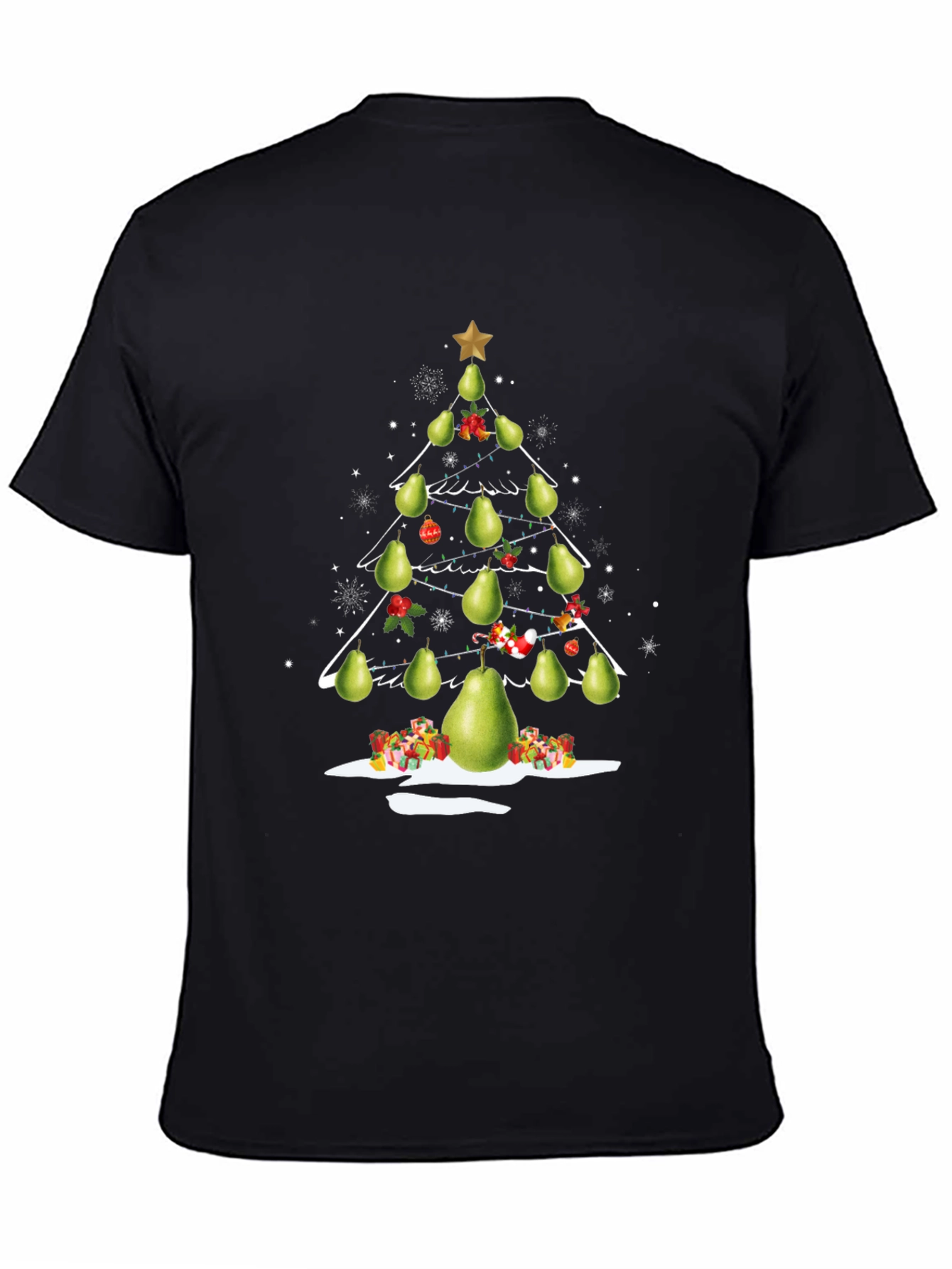Pear Christmas Tree T-Shirt Festive Holiday Tee