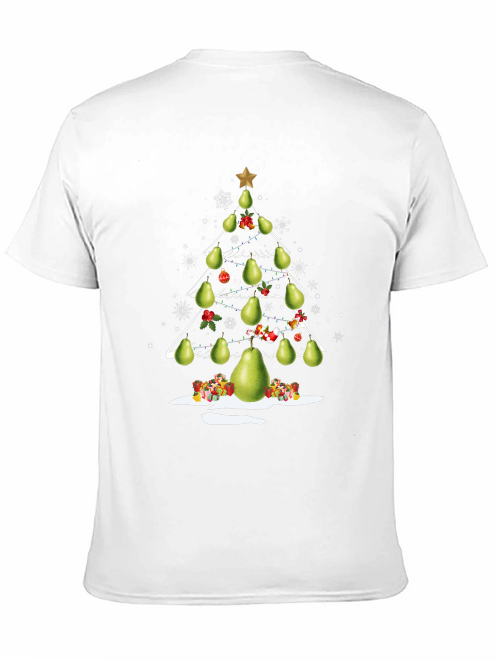 Pear Christmas Tree T-Shirt Festive Holiday Tee