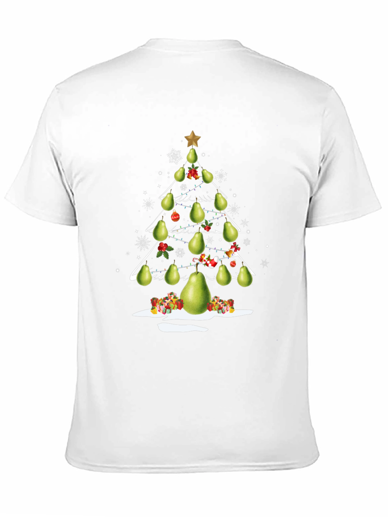 Pear Christmas Tree T-Shirt Festive Holiday Tee