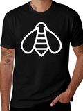 Bee Graphic T-Shirt - Black Cotton Blend