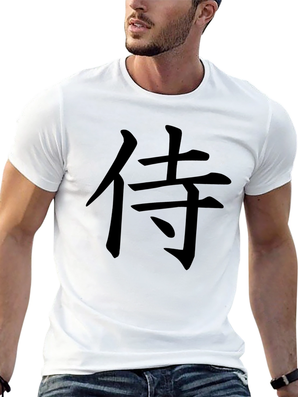 Samurai Symbol Graphic Tee - Black