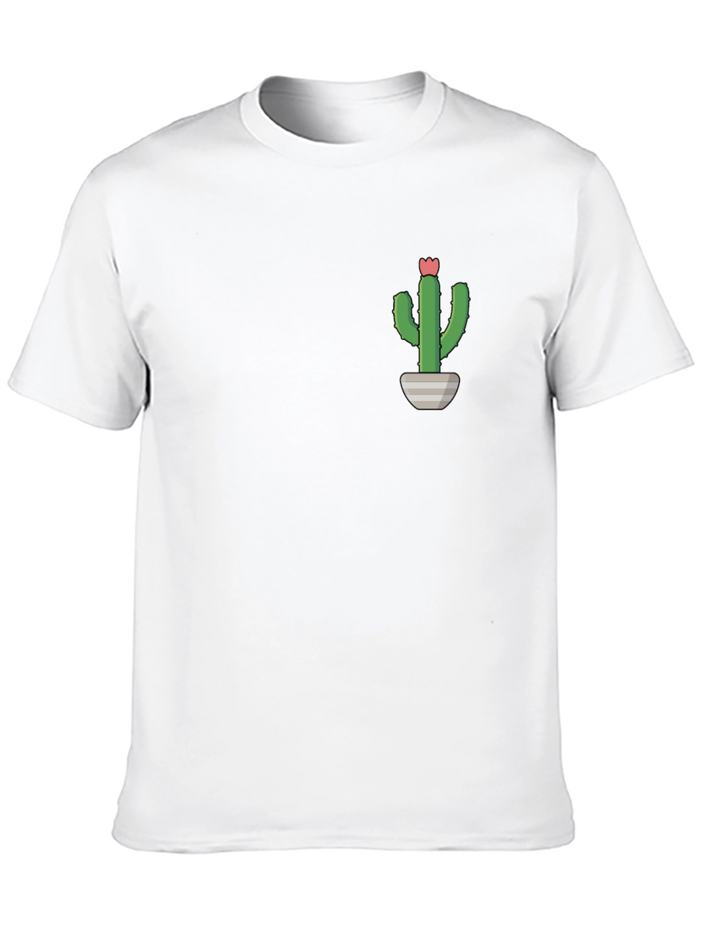 Cactus Plant Graphic Tee - Black Casual T-Shirt