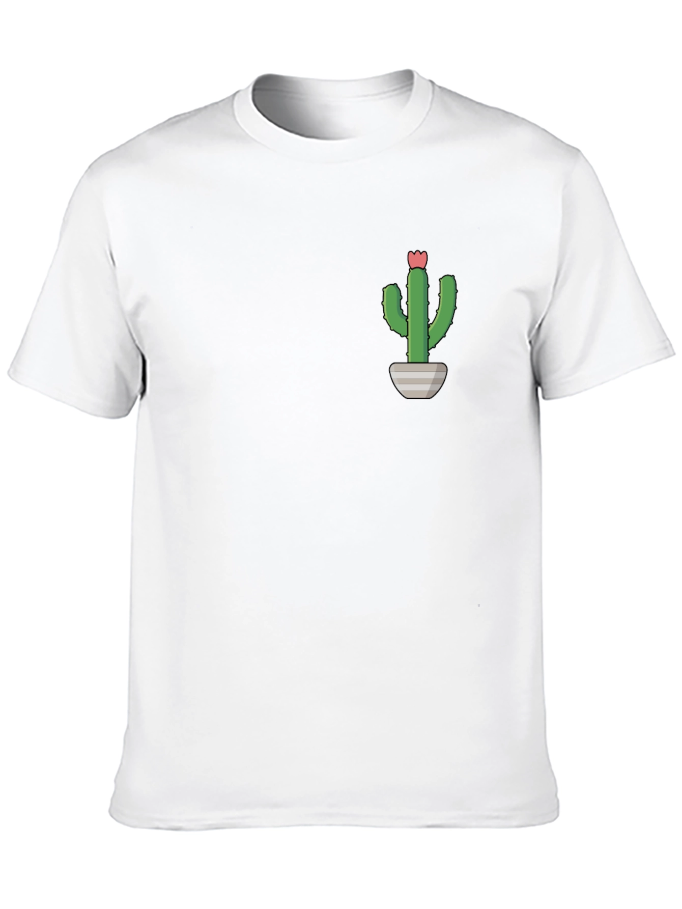 Cactus Plant Graphic Tee - Black Casual T-Shirt