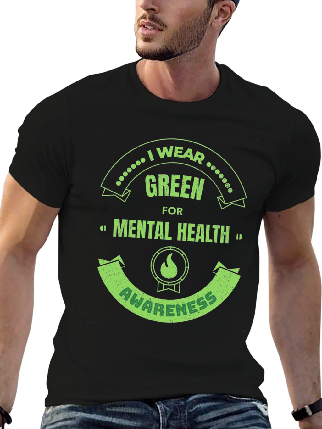 Green Mental Health Awareness T-Shirt