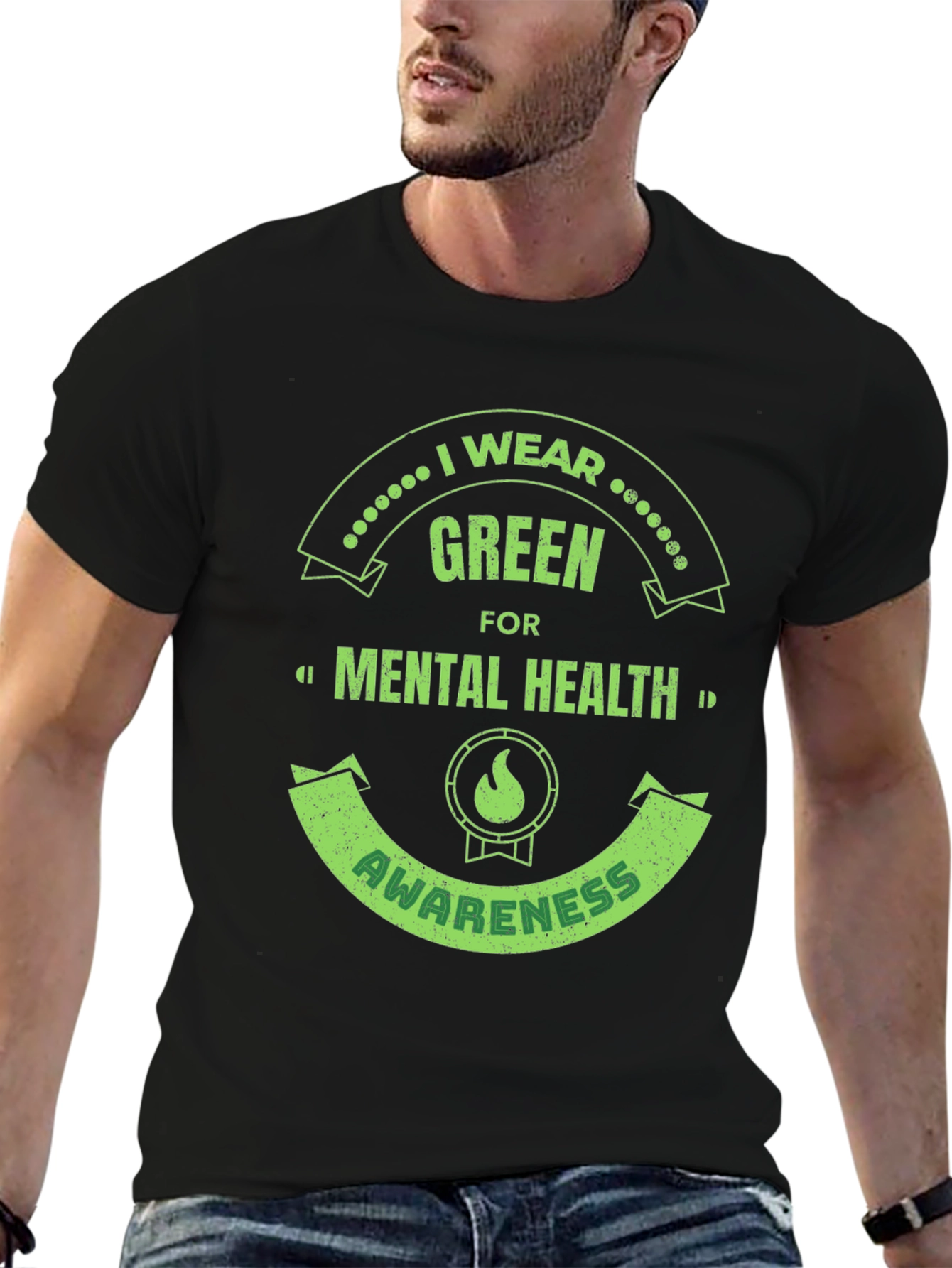 Green Mental Health Awareness T-Shirt