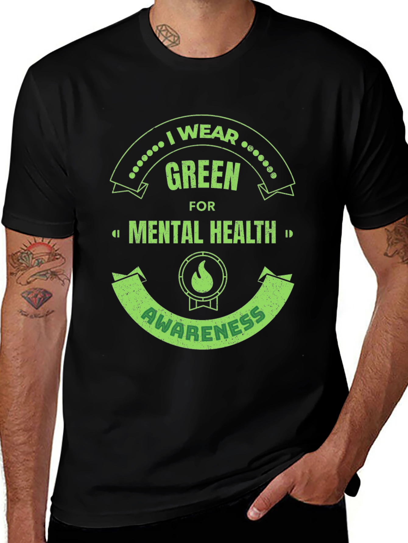 Green Mental Health Awareness T-Shirt