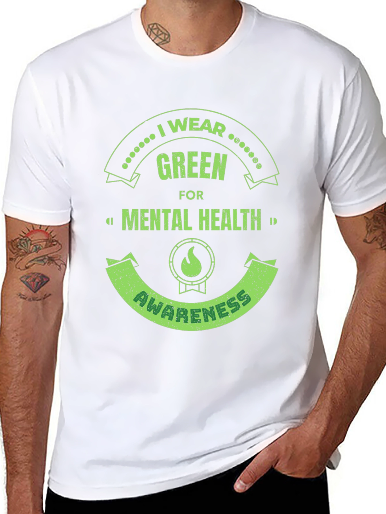 Green Mental Health Awareness T-Shirt
