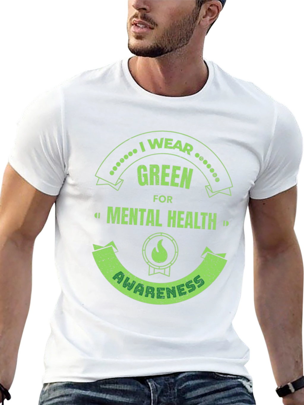 Green Mental Health Awareness T-Shirt