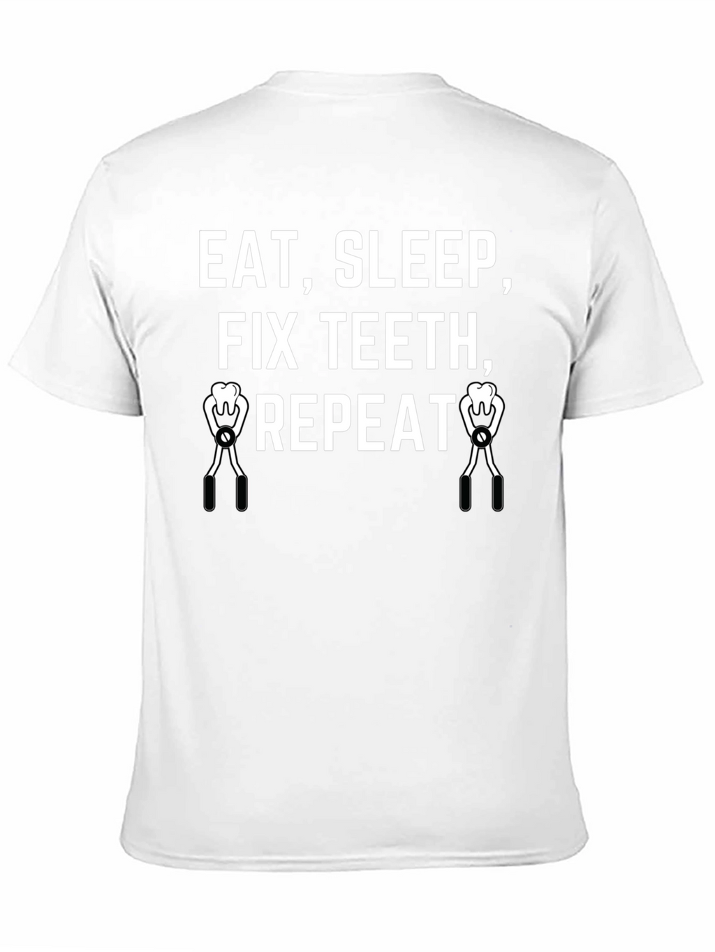 Eat Sleep Fix Teeth Repeat Black T-Shirt