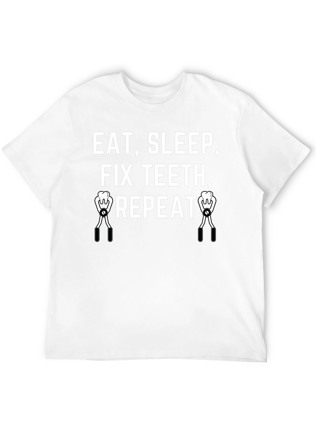 Eat Sleep Fix Teeth Repeat Black T-Shirt