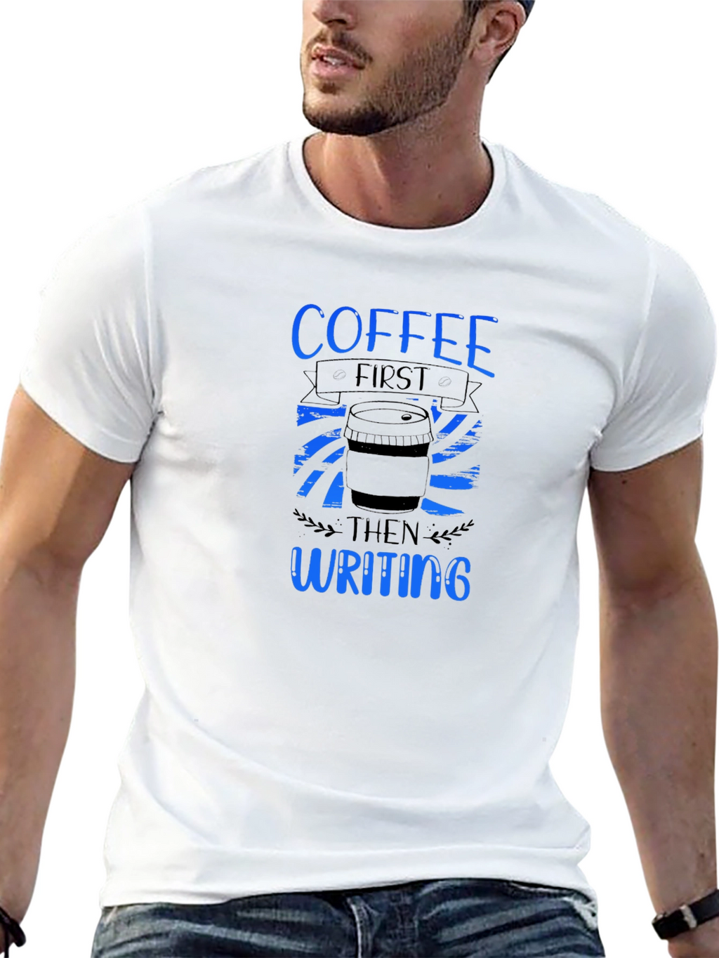 Coffee First Writing T-Shirt