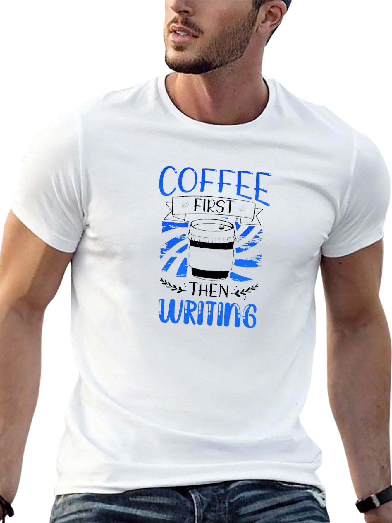 Coffee First Writing T-Shirt