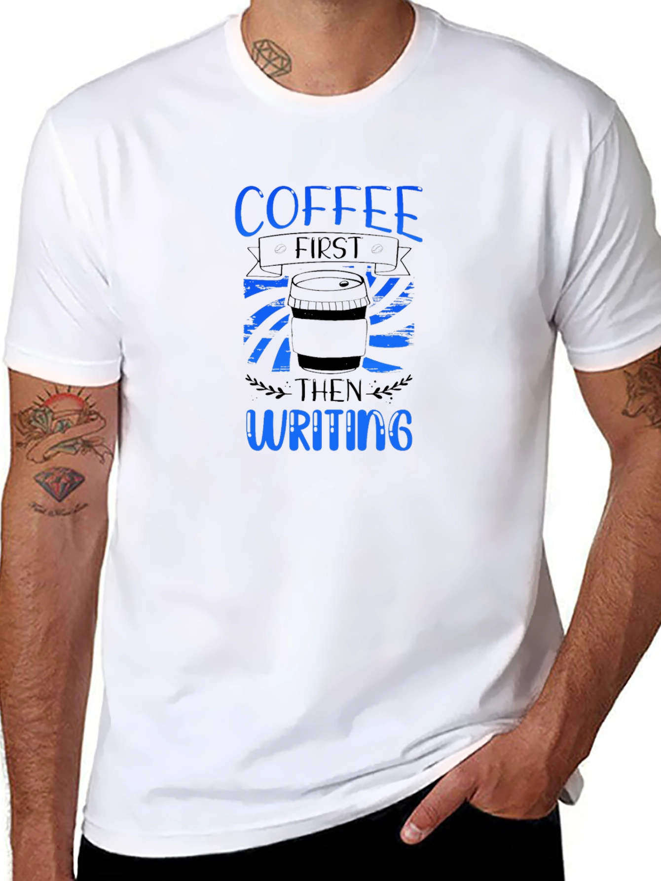 Coffee First Writing T-Shirt