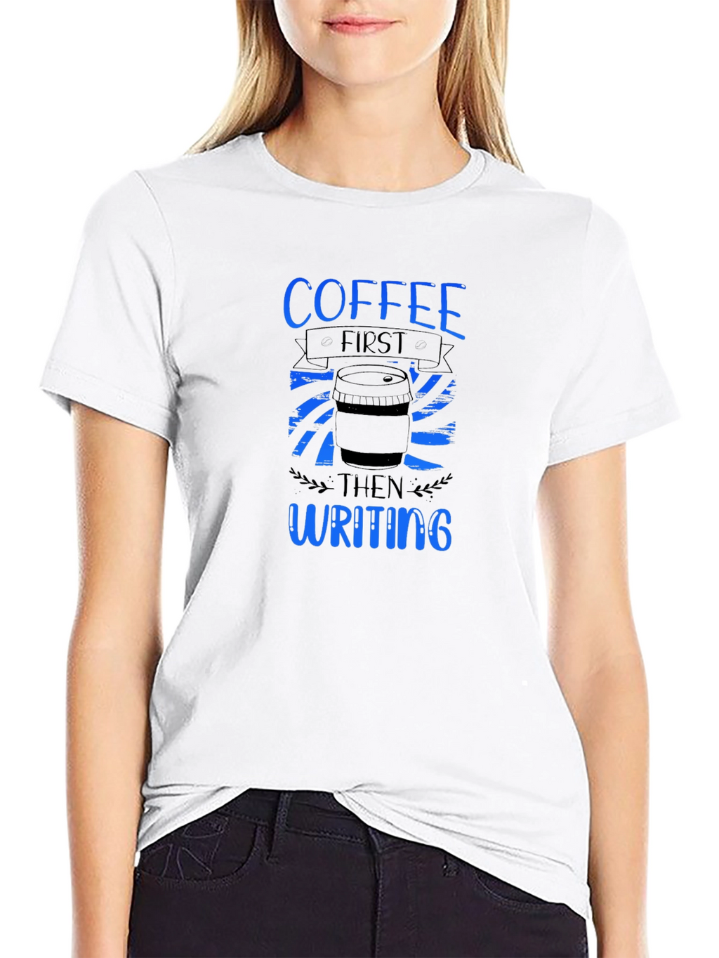 Coffee First Writing T-Shirt