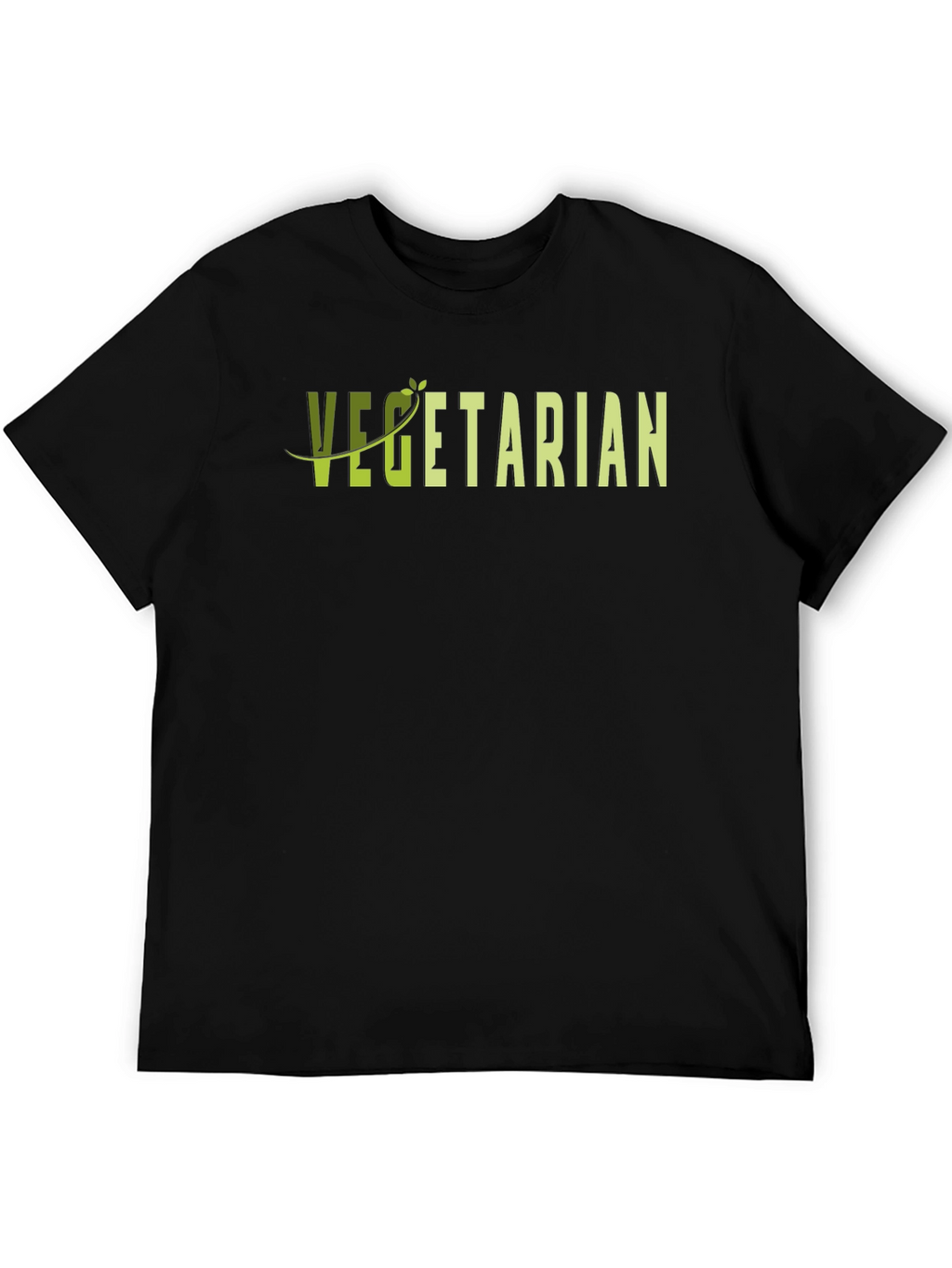 Vegetarian Graphic T-Shirt - Black Casual Tee