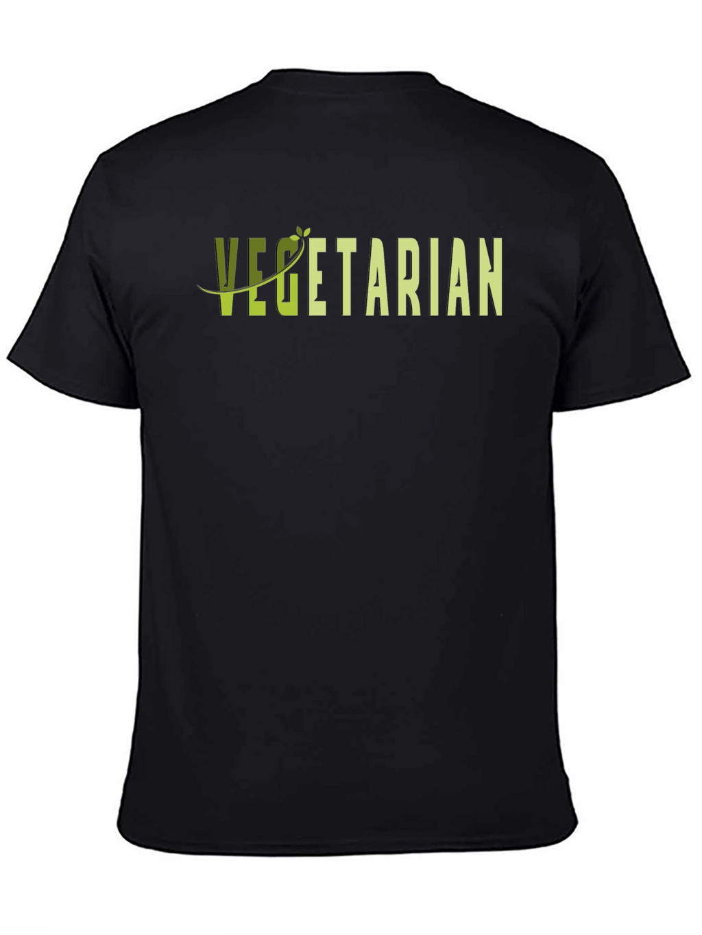 Vegetarian Graphic T-Shirt - Black Casual Tee