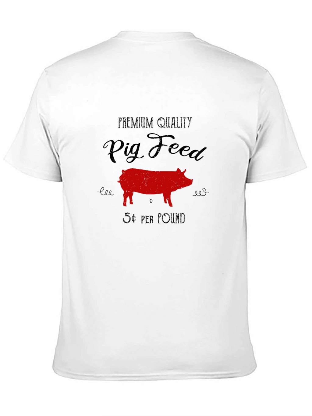 Premium Pig Feed T-Shirt - Black Cotton Tee