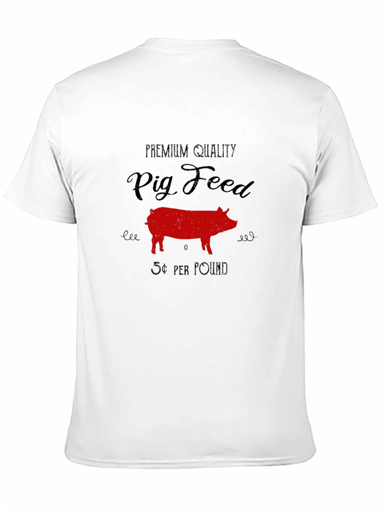 Premium Pig Feed T-Shirt - Black Cotton Tee