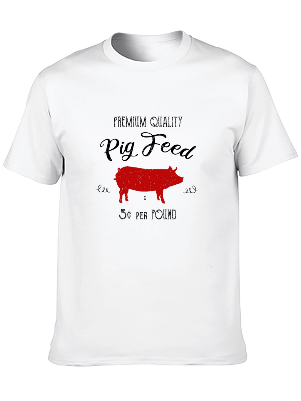 Premium Pig Feed T-Shirt - Black Cotton Tee
