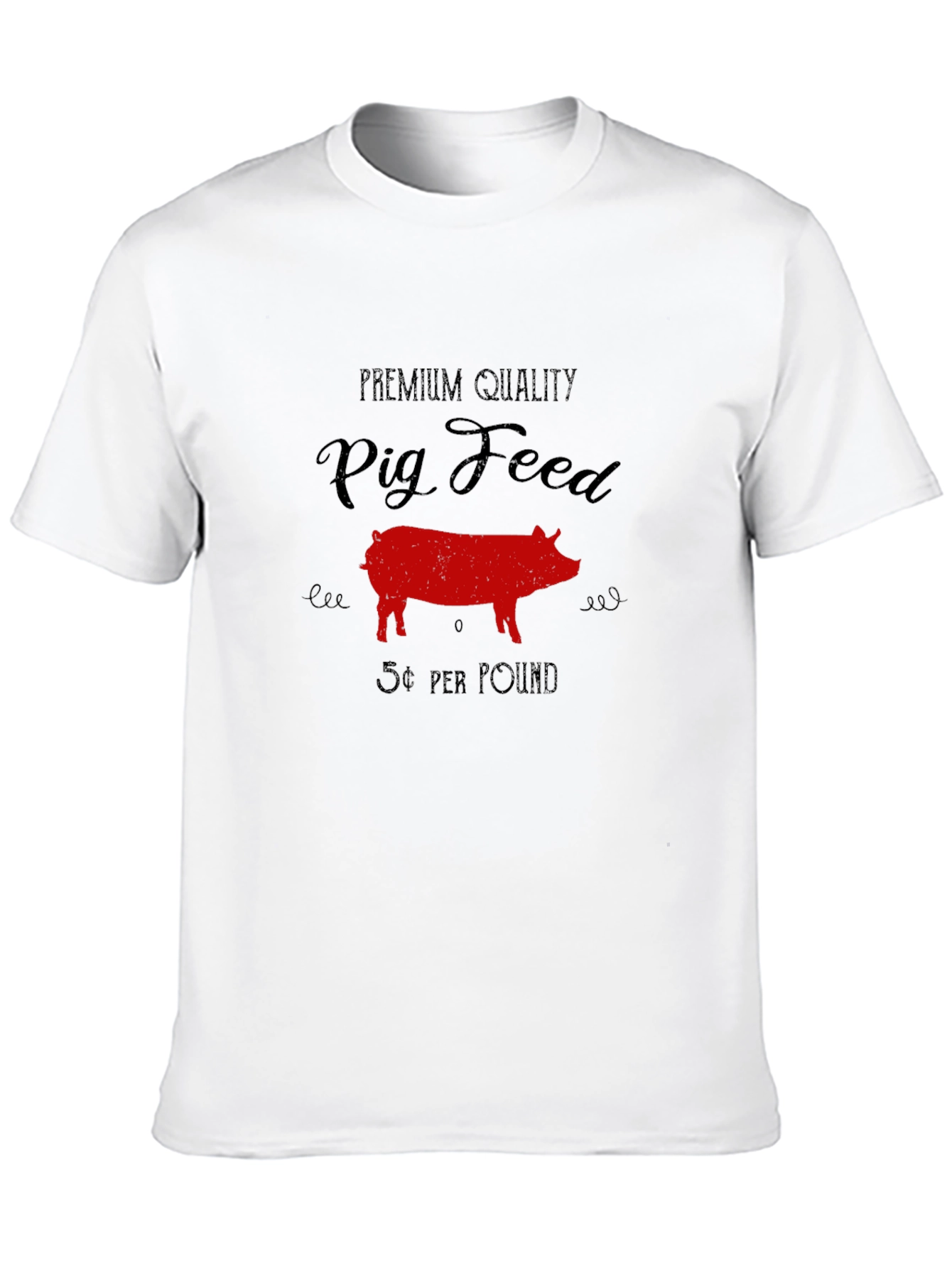 Premium Pig Feed T-Shirt - Black Cotton Tee
