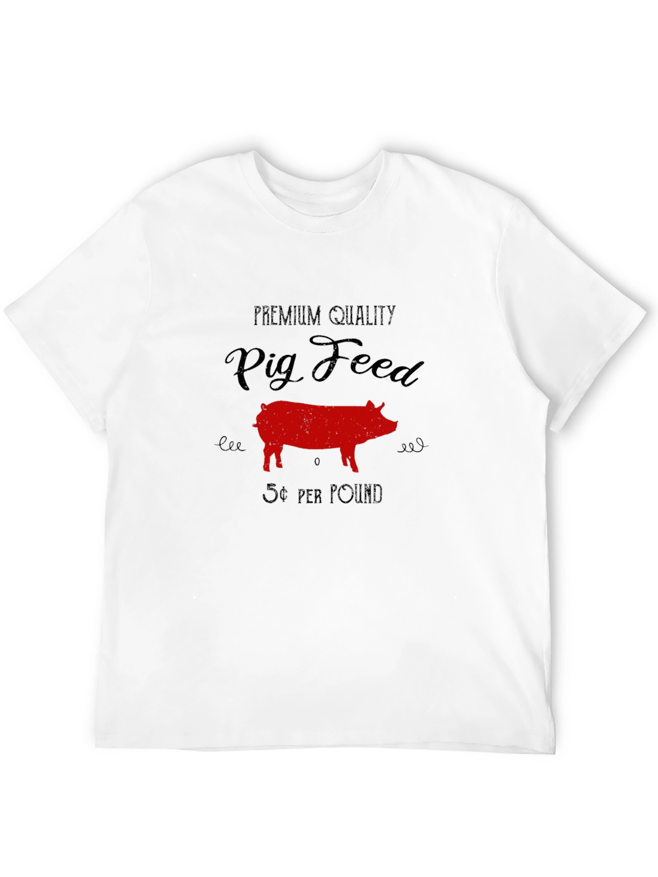 Premium Pig Feed T-Shirt - Black Cotton Tee