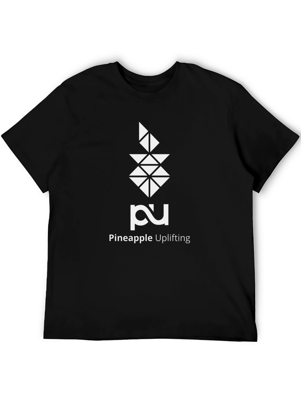 Pineapple Uplifting Graphic Tee - Modern Black T-Shirt