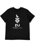 Pineapple Uplifting Graphic Tee - Modern Black T-Shirt
