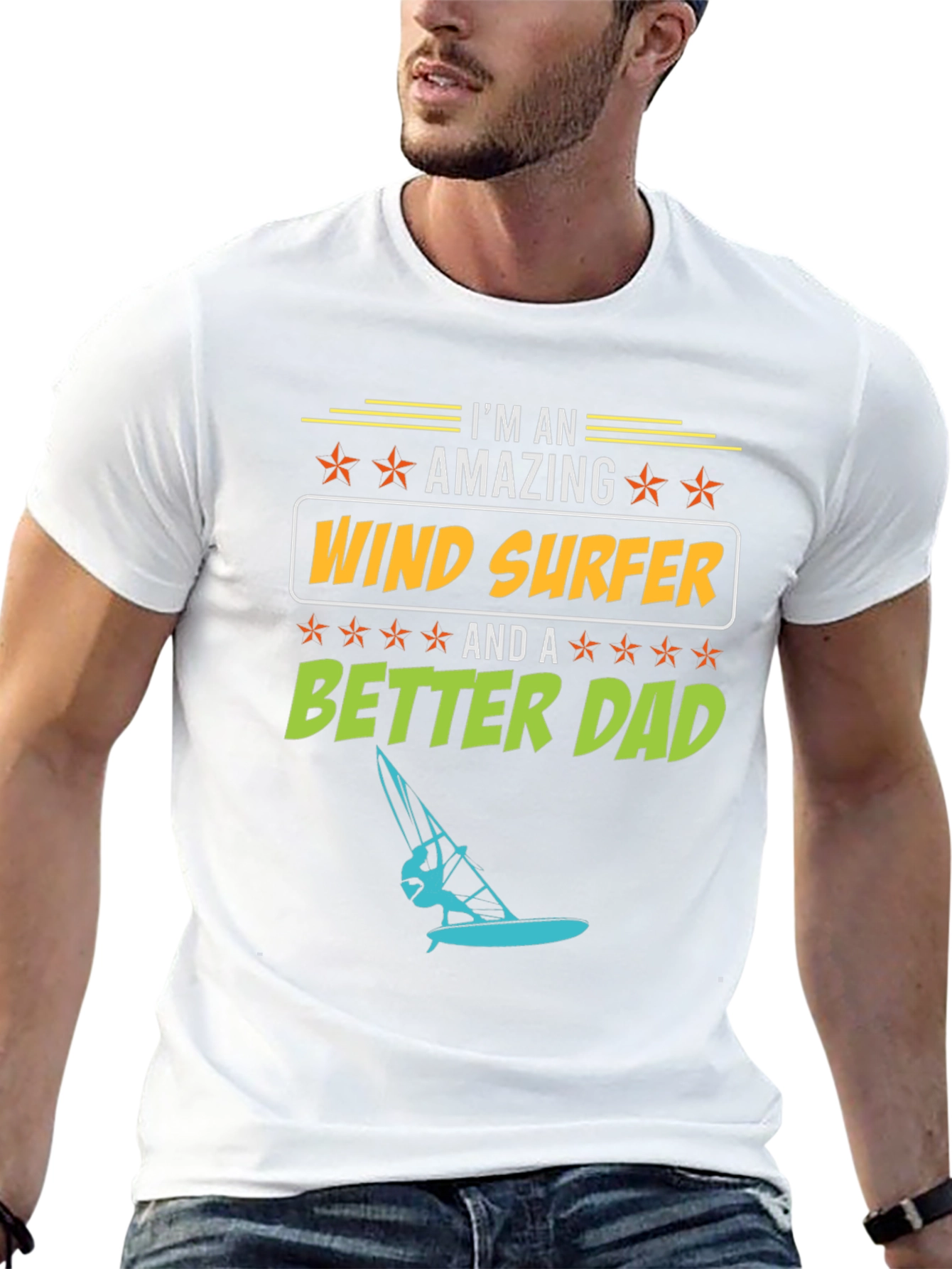 Amazing Wind Surfer Dad T-Shirt