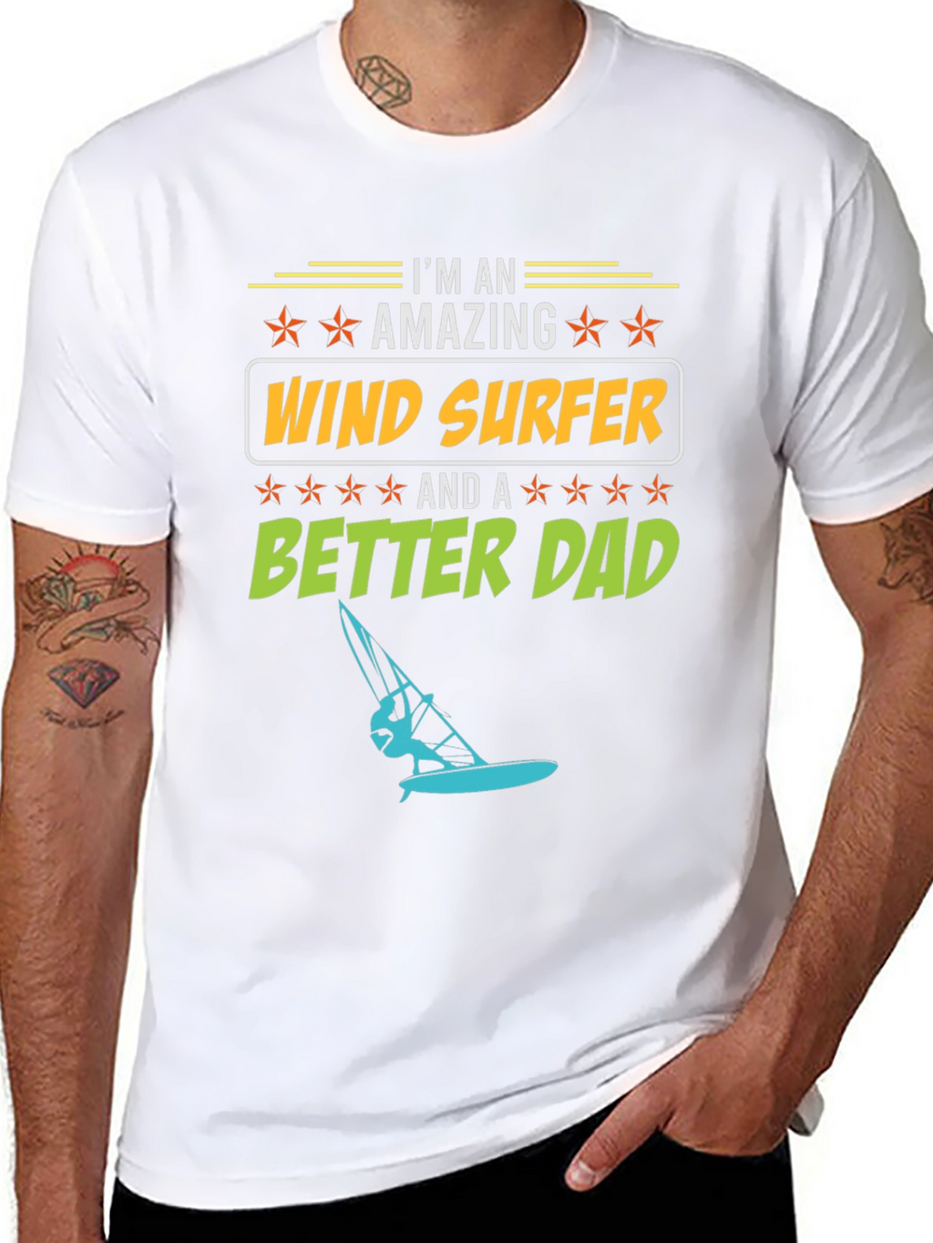 Amazing Wind Surfer Dad T-Shirt