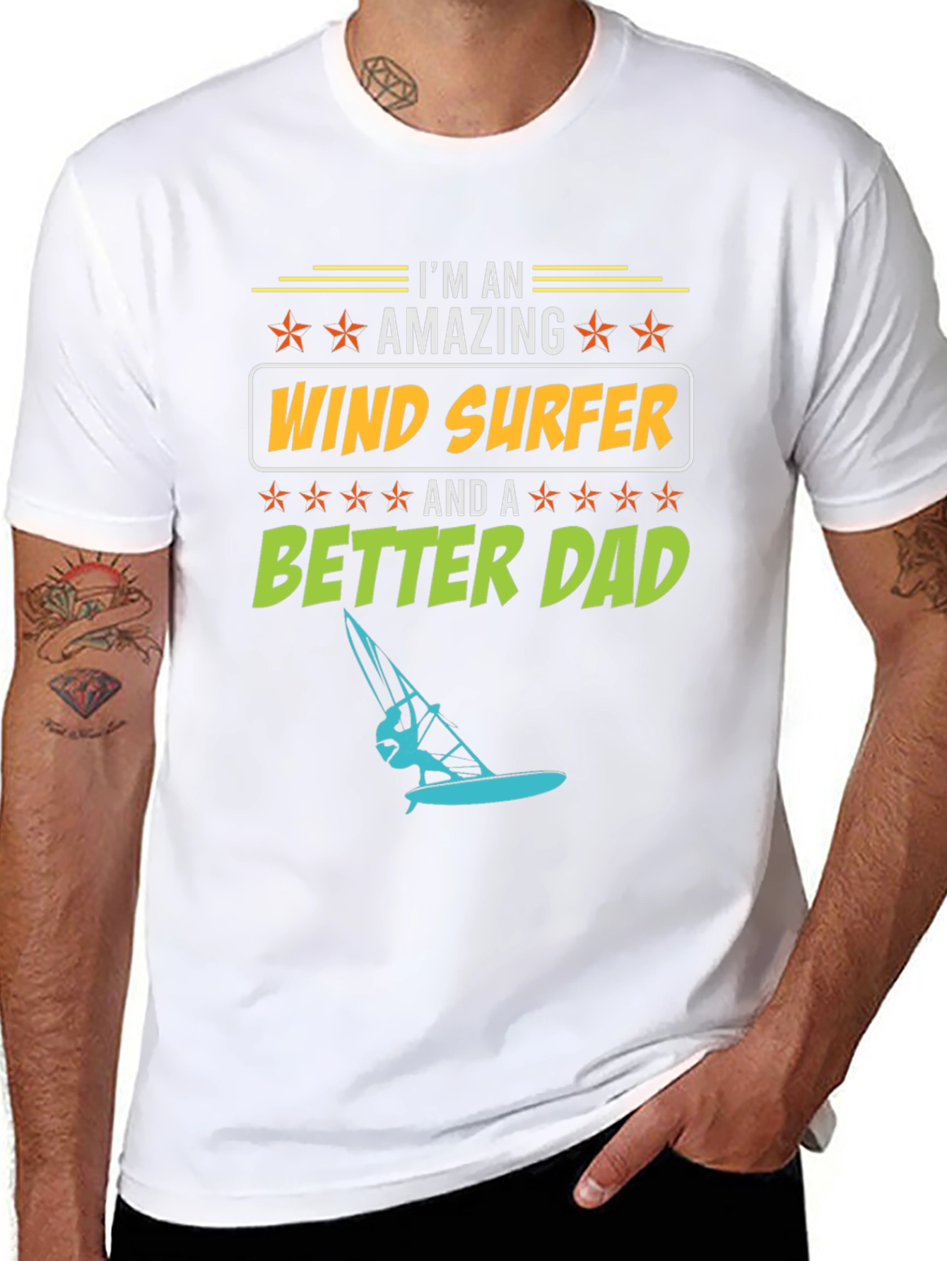 Amazing Wind Surfer Dad T-Shirt