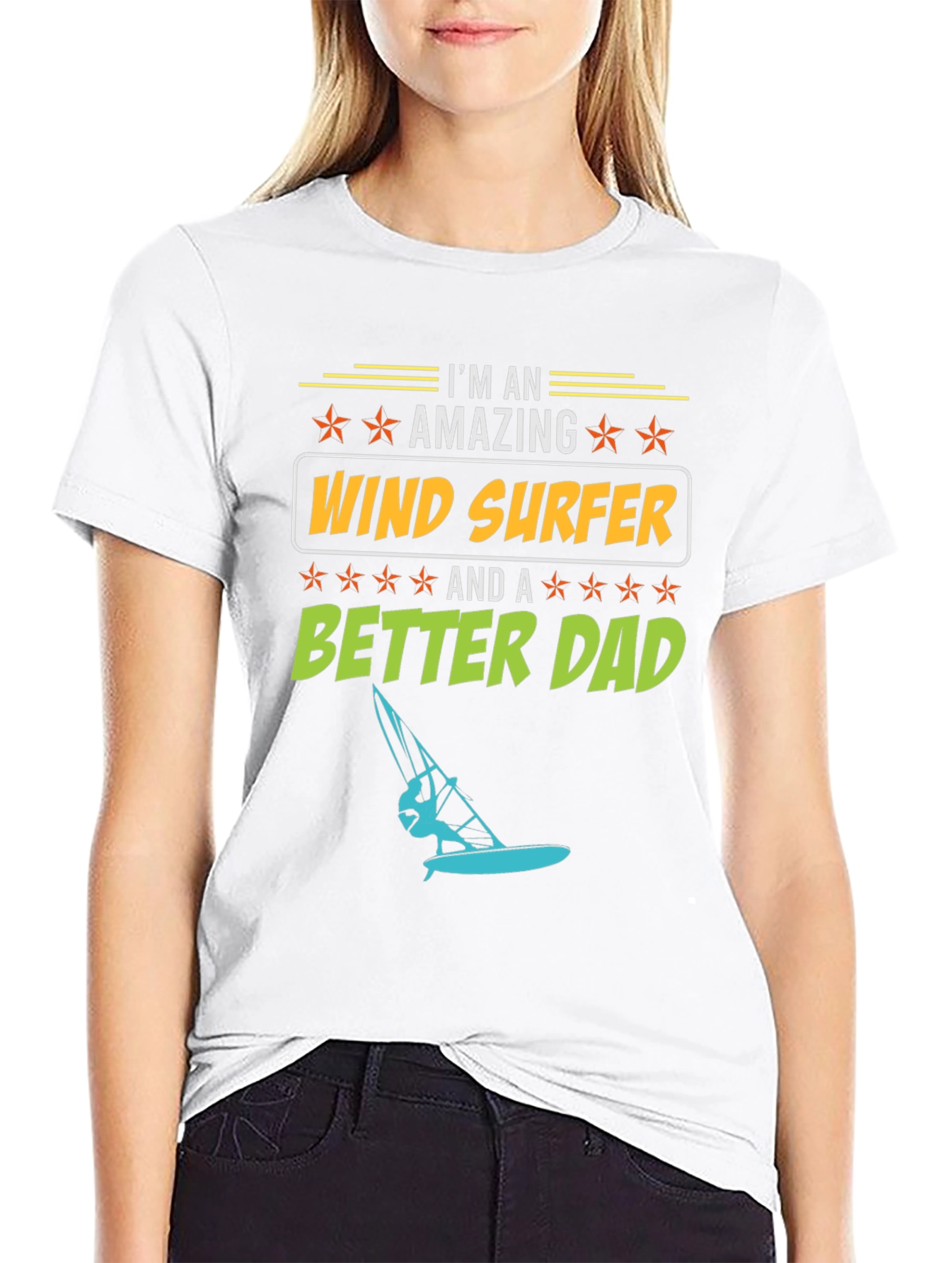 Amazing Wind Surfer Dad T-Shirt
