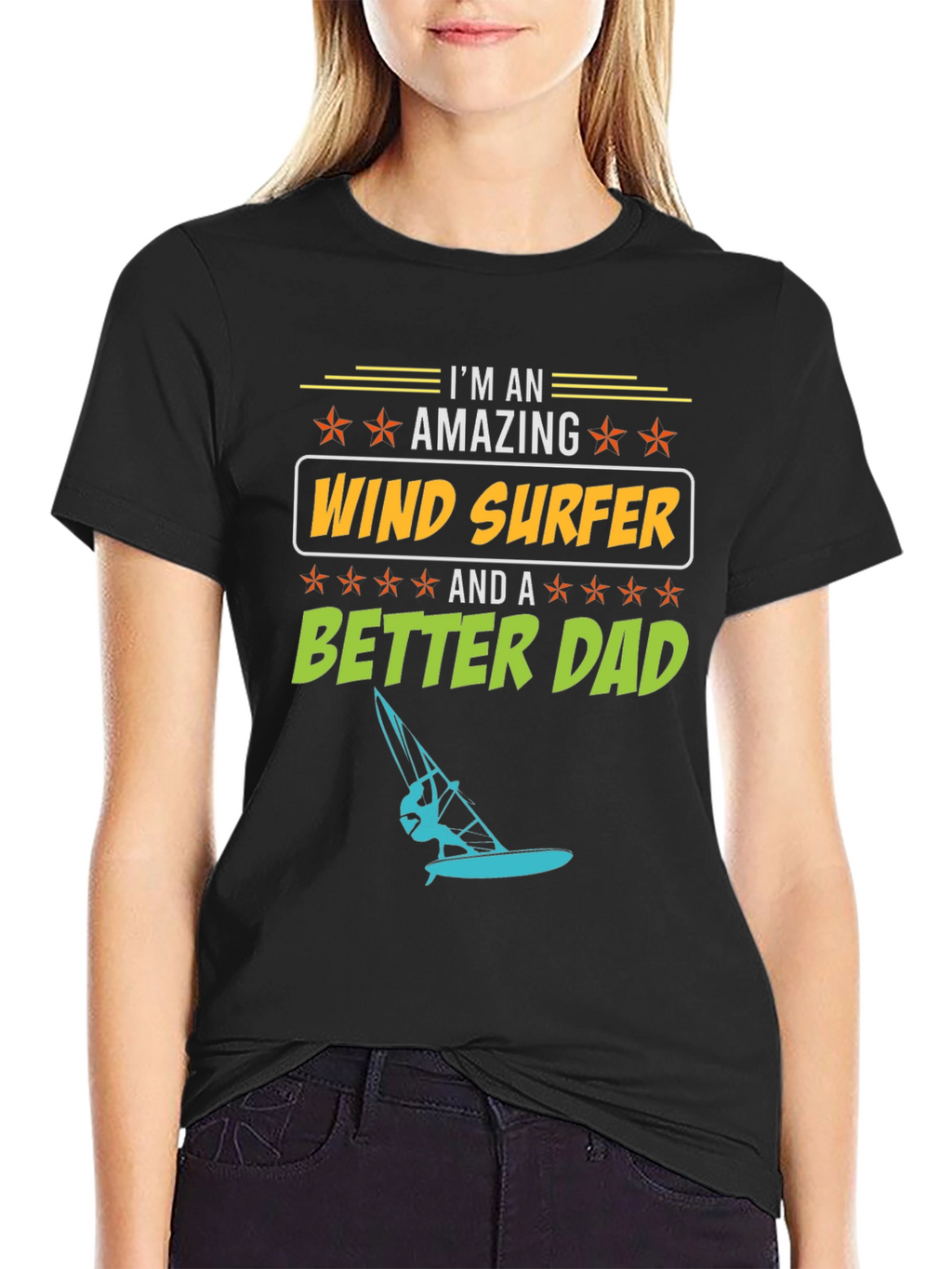 Amazing Wind Surfer Dad T-Shirt