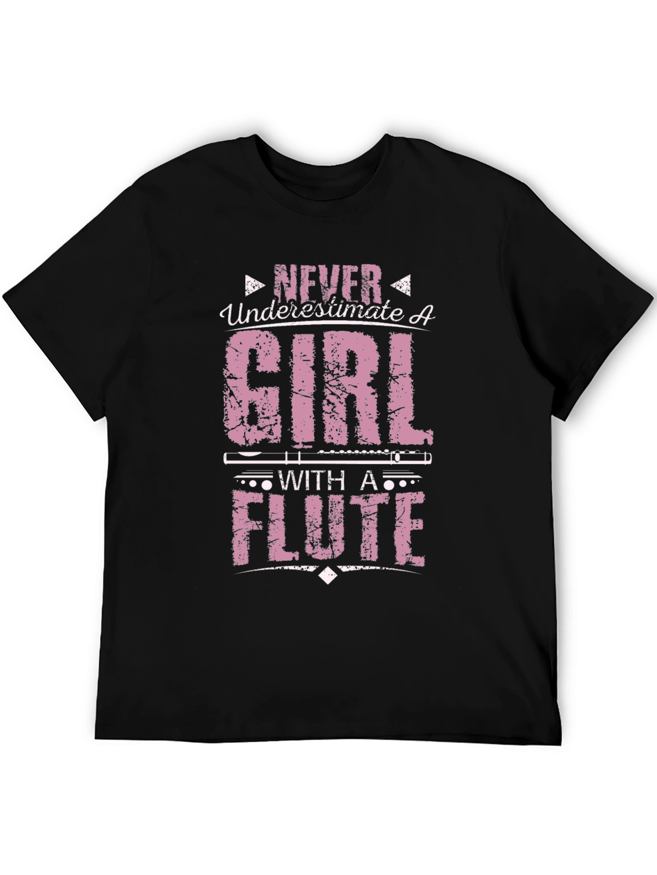 Never Underestimate Girl with a Flute T-Shirt