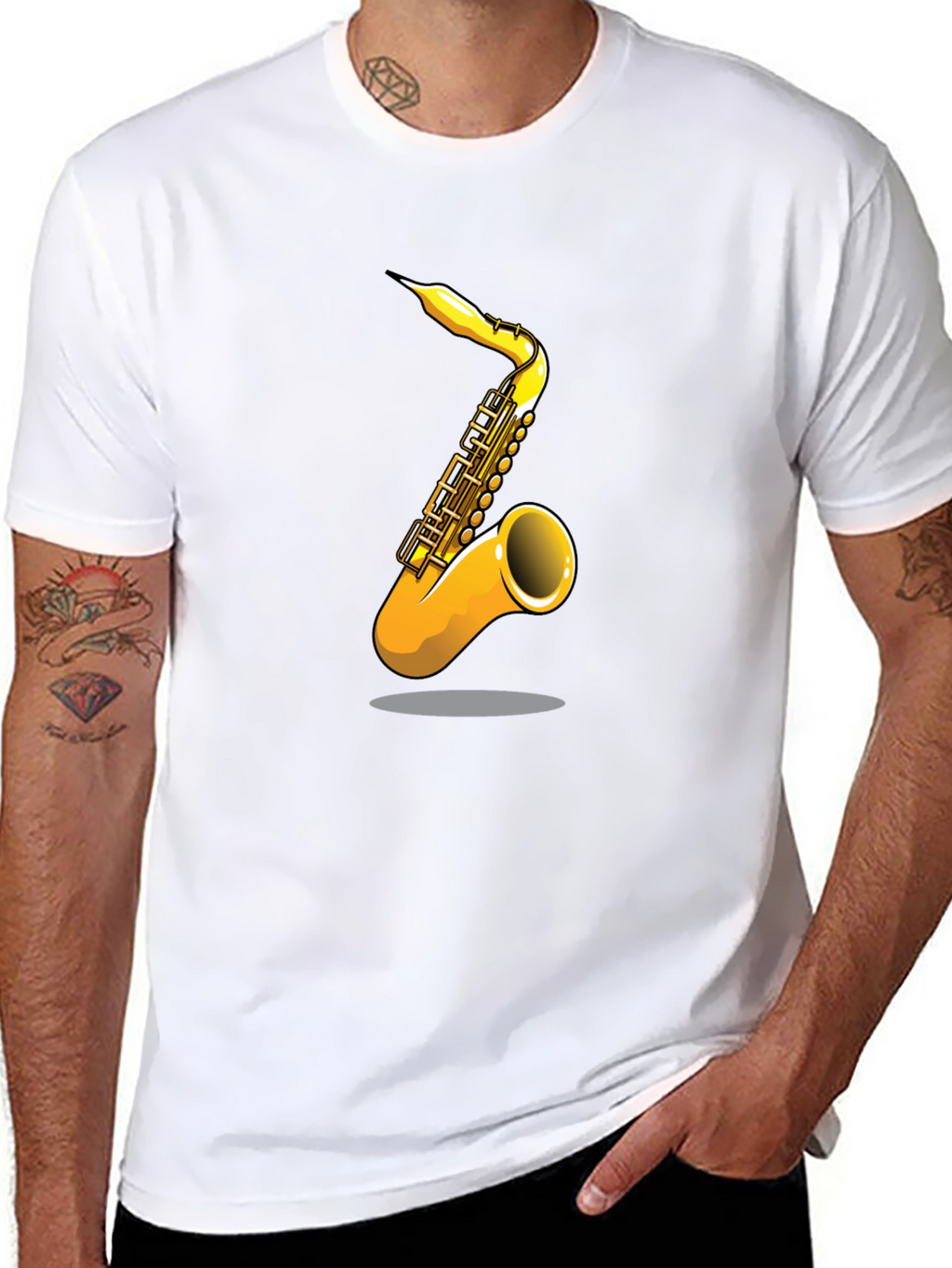 Saxophone Graphic Tee - Musical Instrument T-Shirt