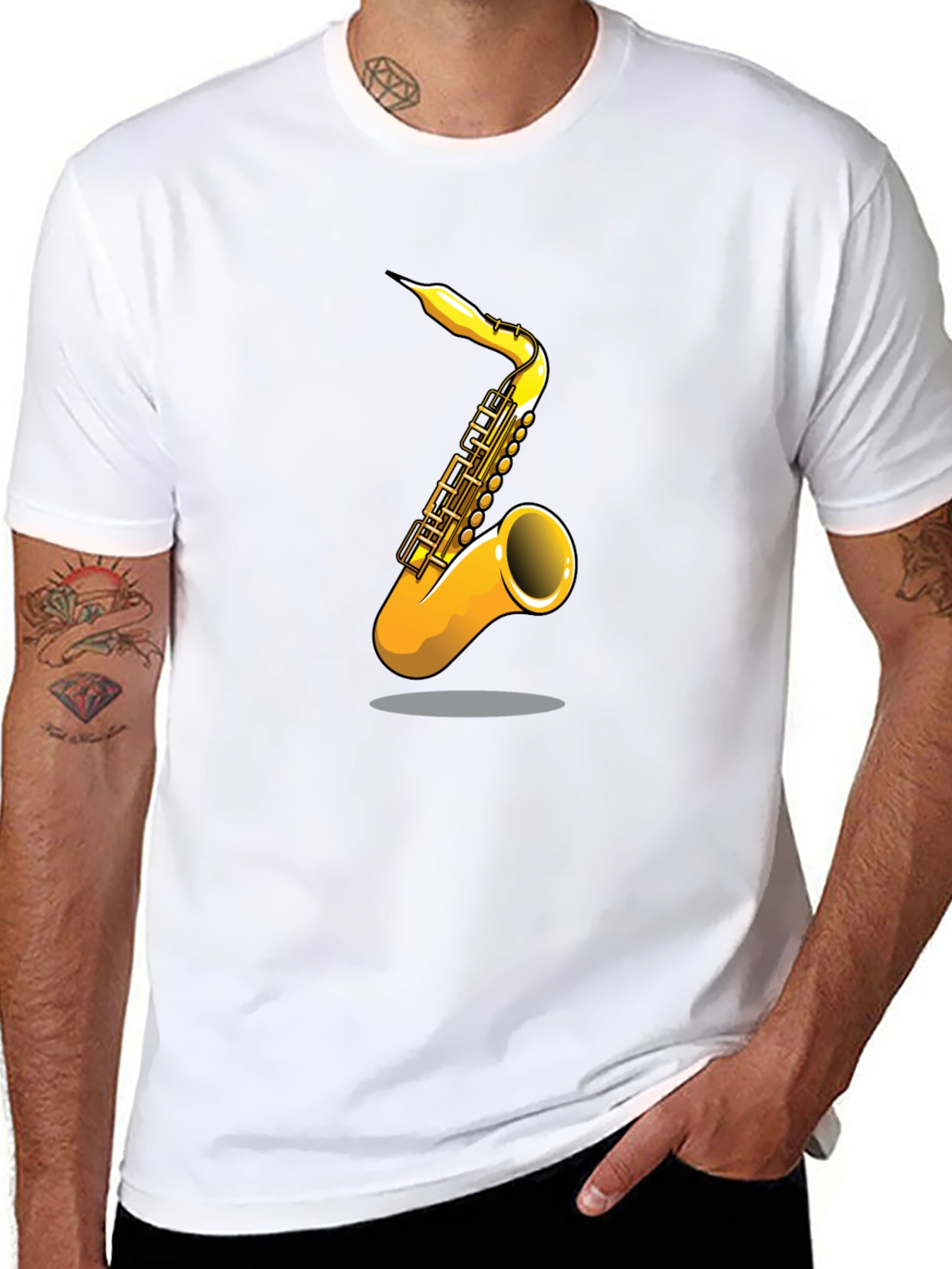 Saxophone Graphic Tee - Musical Instrument T-Shirt