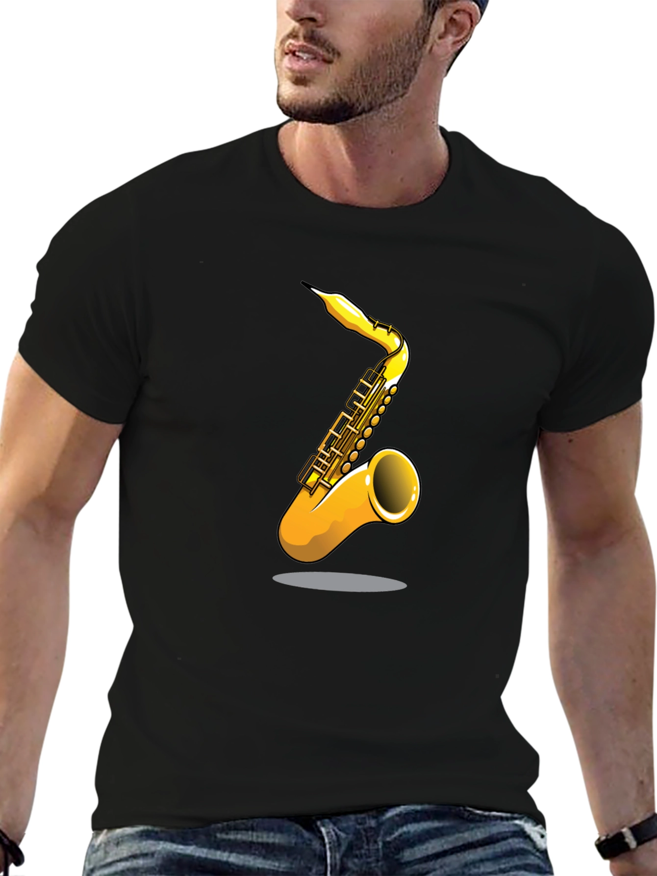 Saxophone Graphic Tee - Musical Instrument T-Shirt