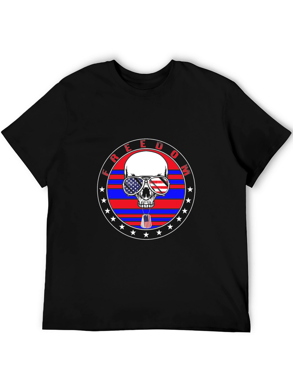 Freedom Skull Graphic T-Shirt