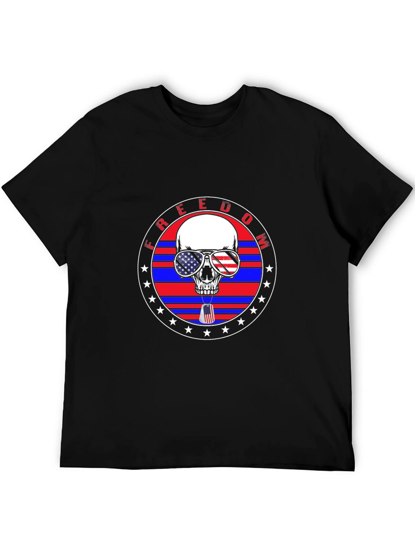 Freedom Skull Graphic T-Shirt